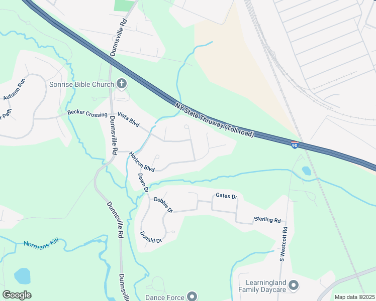 map of restaurants, bars, coffee shops, grocery stores, and more near 503 Viewpointe Drive in Schenectady