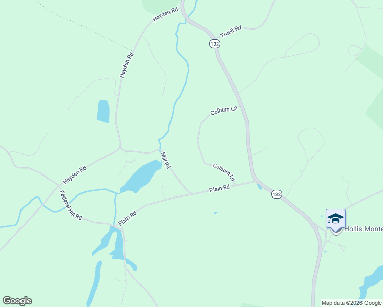 map of restaurants, bars, coffee shops, grocery stores, and more near 39 Colburn Lane in Hollis