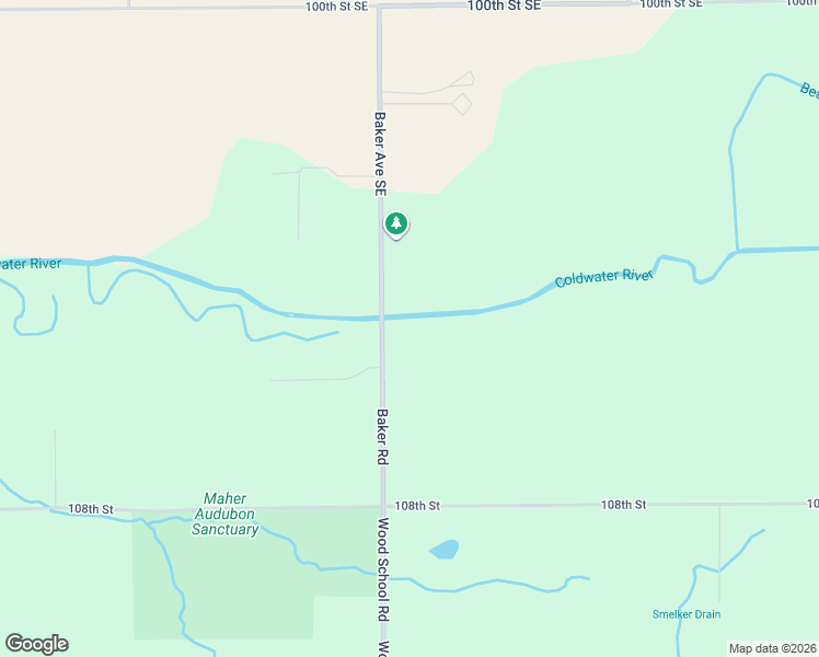 map of restaurants, bars, coffee shops, grocery stores, and more near 10540 Baker Avenue Southeast in Alto