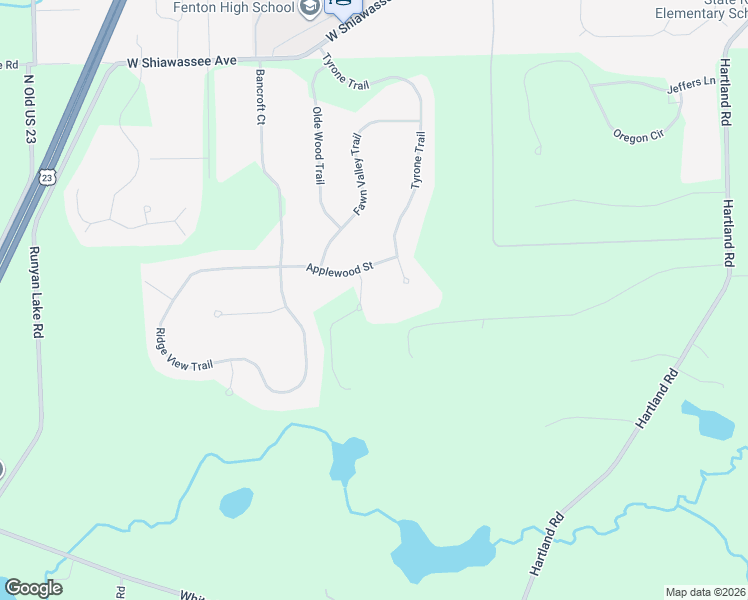 map of restaurants, bars, coffee shops, grocery stores, and more near 11270 Honeysuckle Court in Fenton