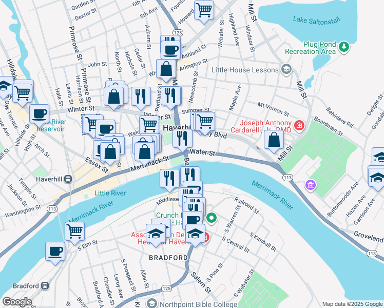 map of restaurants, bars, coffee shops, grocery stores, and more near in 