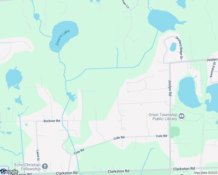 map of restaurants, bars, coffee shops, grocery stores, and more near 450 South Newman Road in Lake Orion