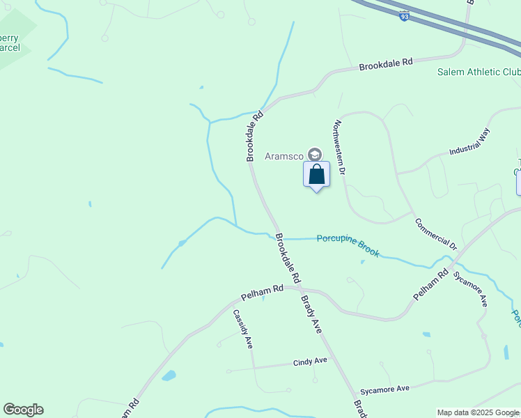 map of restaurants, bars, coffee shops, grocery stores, and more near 140 Brookdale Road in Salem
