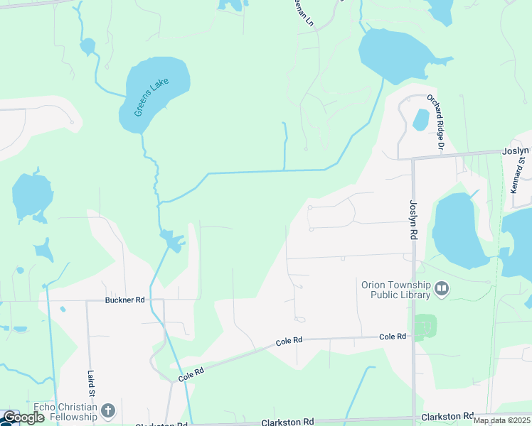 map of restaurants, bars, coffee shops, grocery stores, and more near 450 South Newman Road in Orion charter Township