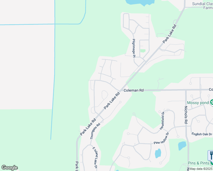 map of restaurants, bars, coffee shops, grocery stores, and more near 5860 Coleman Road in East Lansing