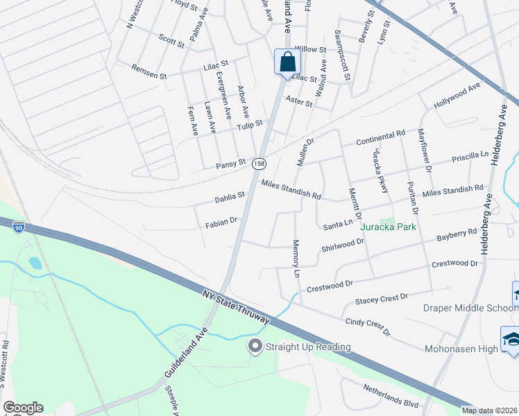 map of restaurants, bars, coffee shops, grocery stores, and more near 3220 Guilderland Avenue in Rotterdam