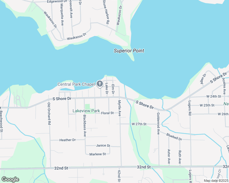 map of restaurants, bars, coffee shops, grocery stores, and more near 1157 South Shore Drive in Holland