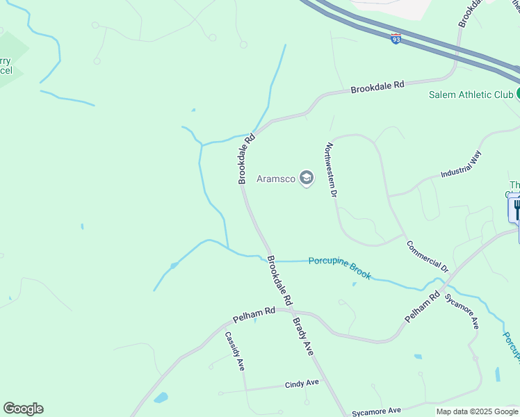 map of restaurants, bars, coffee shops, grocery stores, and more near 140 Brookdale Road in Salem