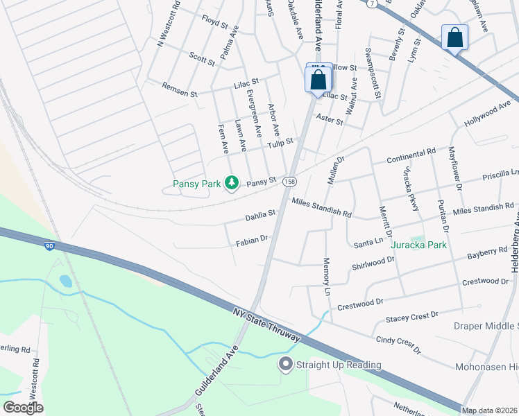 map of restaurants, bars, coffee shops, grocery stores, and more near 3223 Guilderland Avenue in Rotterdam