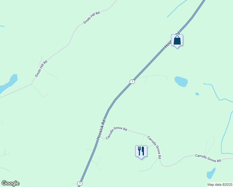 map of restaurants, bars, coffee shops, grocery stores, and more near 1461 New York 7 in Troy