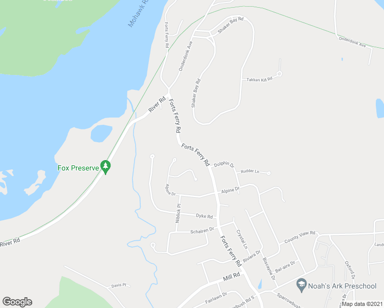 map of restaurants, bars, coffee shops, grocery stores, and more near 188A Forts Ferry Road in Latham