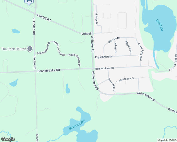 map of restaurants, bars, coffee shops, grocery stores, and more near 9262 Bennett Lake Road in Fenton
