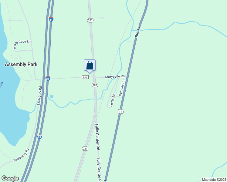 map of restaurants, bars, coffee shops, grocery stores, and more near 2406 Marybelle Road in Tully