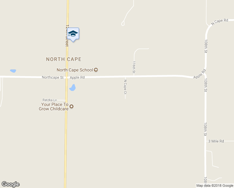 map of restaurants, bars, coffee shops, grocery stores, and more near 3731 North Cape Court in Racine County