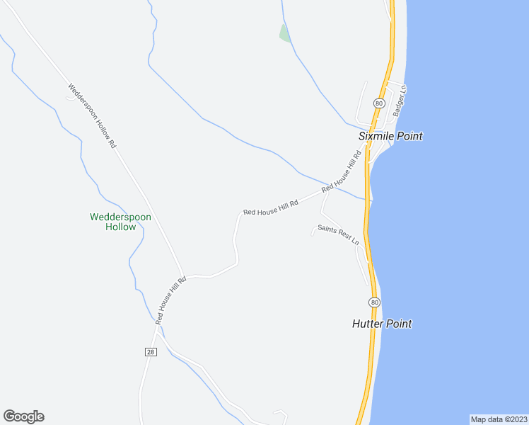 map of restaurants, bars, coffee shops, grocery stores, and more near Red House Hill Road in Otsego County