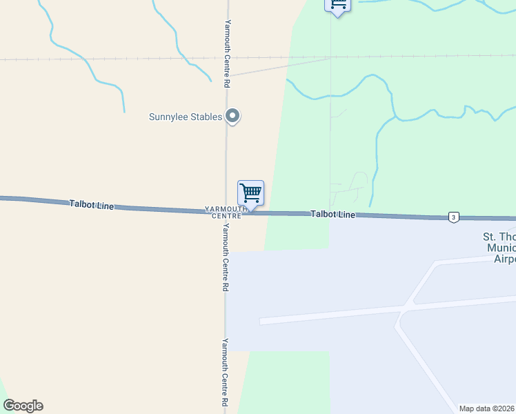 map of restaurants, bars, coffee shops, grocery stores, and more near 44447 Talbot Line in St. Thomas