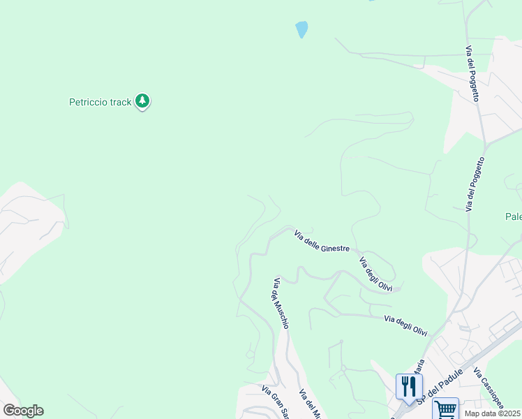 map of restaurants, bars, coffee shops, grocery stores, and more near 3 Via del Cinghiale in Provincia di Grosseto