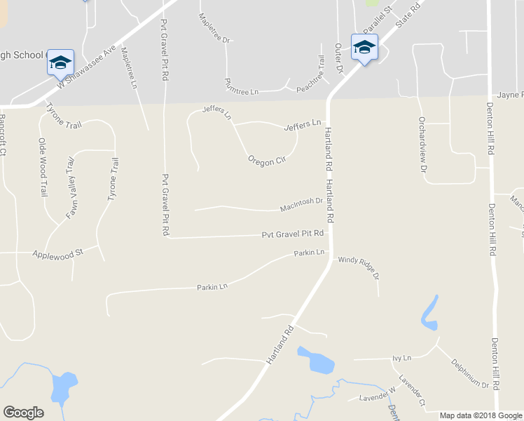 map of restaurants, bars, coffee shops, grocery stores, and more near 12044 Macintosh Drive in Fenton