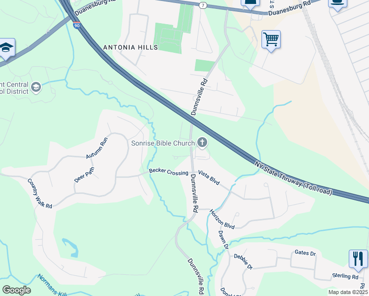 map of restaurants, bars, coffee shops, grocery stores, and more near 139 Conqua Lane in Schenectady