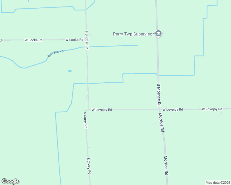 map of restaurants, bars, coffee shops, grocery stores, and more near 1058 West Lovejoy Road in Perry