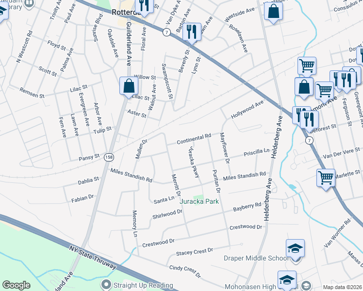 map of restaurants, bars, coffee shops, grocery stores, and more near 27 Continental Road in Rotterdam