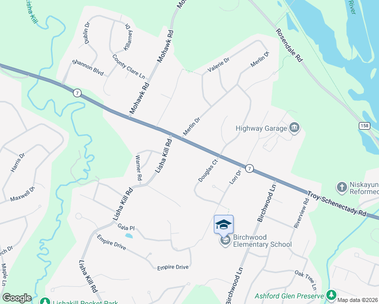 map of restaurants, bars, coffee shops, grocery stores, and more near 2824 Troy Schenectady Road in Schenectady County