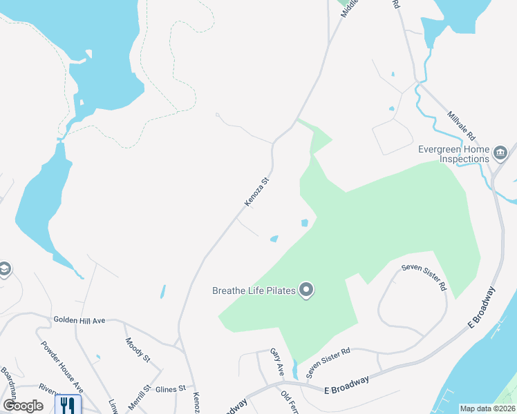 map of restaurants, bars, coffee shops, grocery stores, and more near 207 Kenoza Street in Haverhill