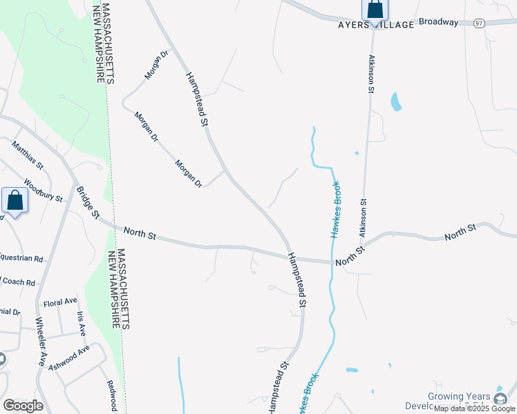 map of restaurants, bars, coffee shops, grocery stores, and more near 173 Hampstead Street in Methuen