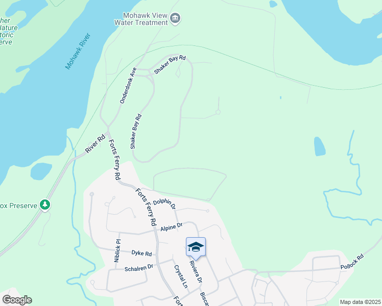 map of restaurants, bars, coffee shops, grocery stores, and more near 21 Shaker Bay Road in Latham