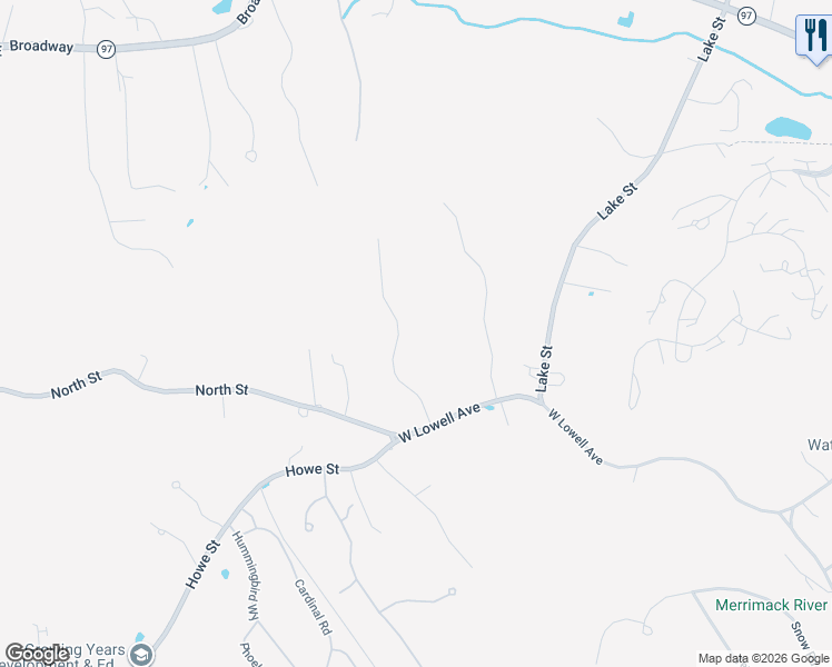 map of restaurants, bars, coffee shops, grocery stores, and more near 25 Colonial Farm Road in Haverhill