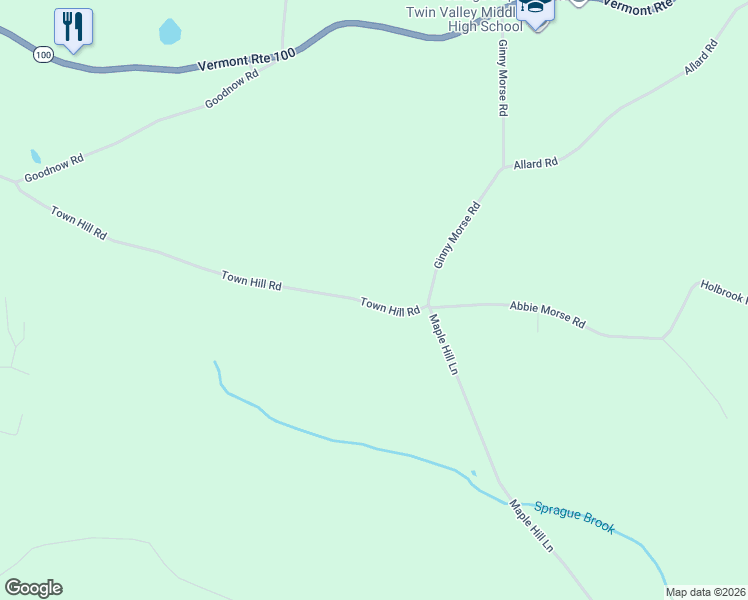 map of restaurants, bars, coffee shops, grocery stores, and more near 1467 Town Hill Road in Whitingham