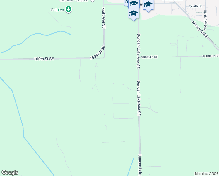 map of restaurants, bars, coffee shops, grocery stores, and more near 5651 Stauffer Cove Southeast in Caledonia