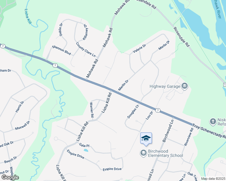 map of restaurants, bars, coffee shops, grocery stores, and more near in Schenectady County