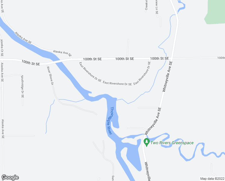 map of restaurants, bars, coffee shops, grocery stores, and more near 10271 East Rivershore Drive Southeast in Alto