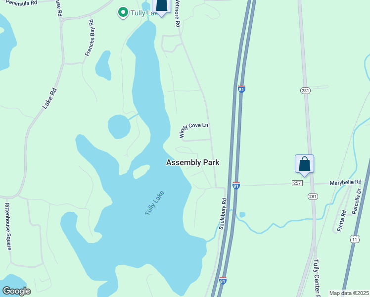 map of restaurants, bars, coffee shops, grocery stores, and more near 5607 Tennyson Lane in Tully