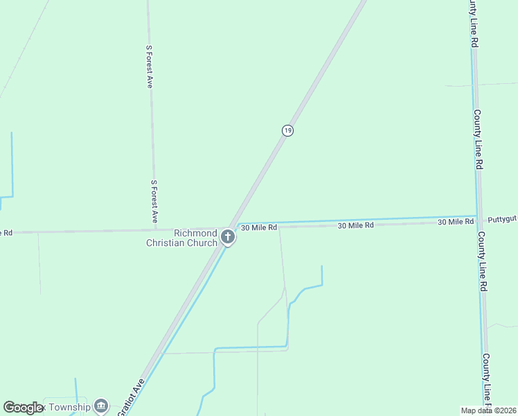 map of restaurants, bars, coffee shops, grocery stores, and more near 36750 30 Mile Road in New Haven
