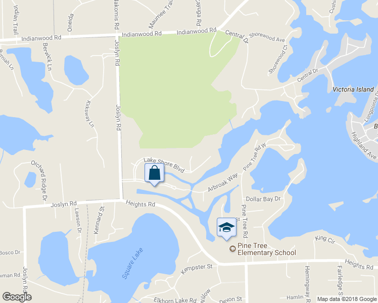 map of restaurants, bars, coffee shops, grocery stores, and more near 310 Torrey Pine Court in Orion charter Township