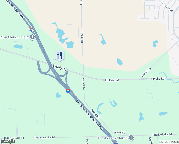 map of restaurants, bars, coffee shops, grocery stores, and more near 9029 East Holly Road in Oakland County