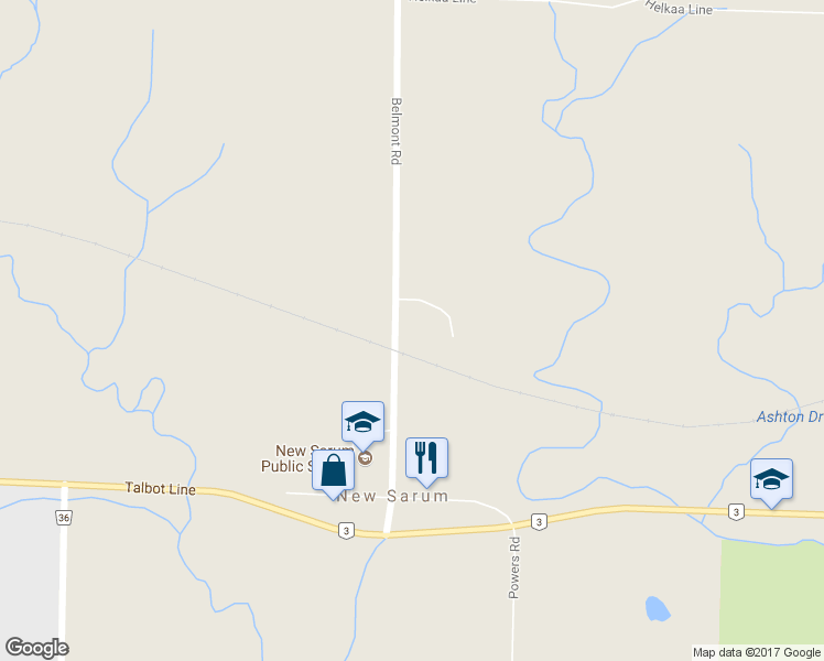 map of restaurants, bars, coffee shops, grocery stores, and more near 9664 Belmont Road in St. Thomas