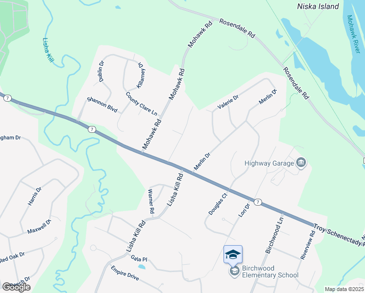 map of restaurants, bars, coffee shops, grocery stores, and more near 1027 Winne Road in Schenectady County