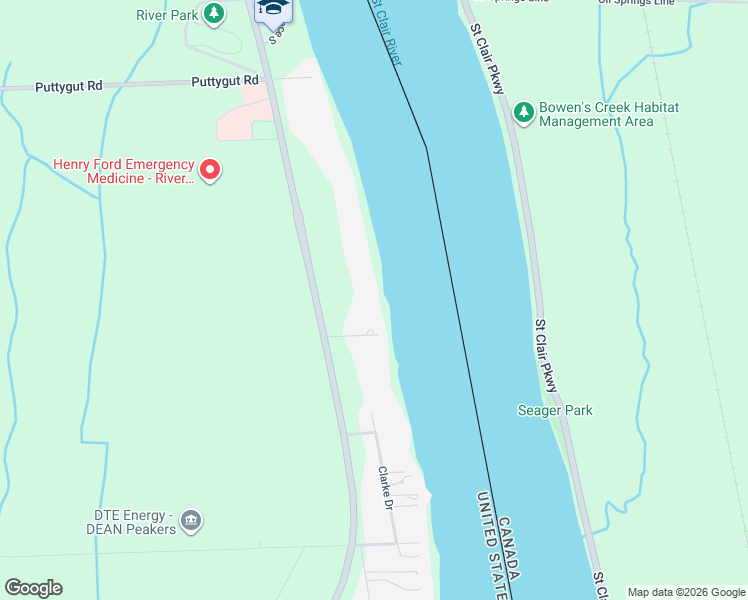 map of restaurants, bars, coffee shops, grocery stores, and more near 4243 River Road in East China
