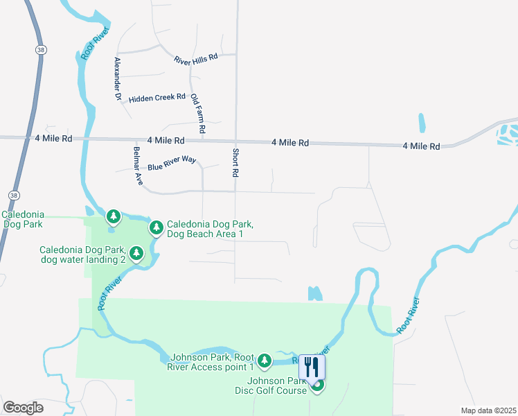 map of restaurants, bars, coffee shops, grocery stores, and more near 4801 Short Road in Racine
