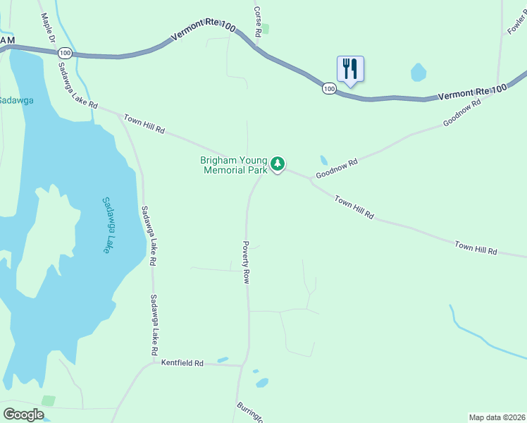 map of restaurants, bars, coffee shops, grocery stores, and more near 187 Poverty Row in Whitingham