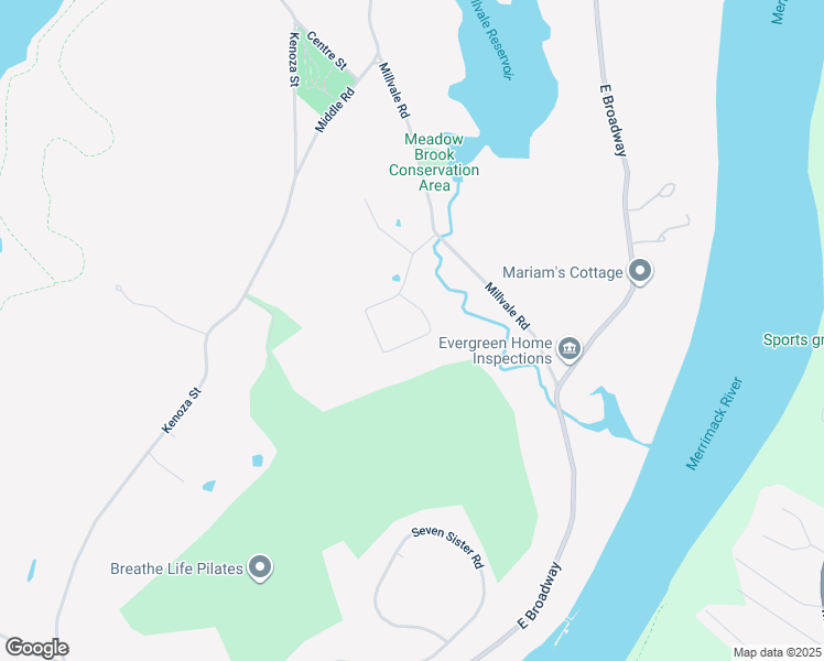 map of restaurants, bars, coffee shops, grocery stores, and more near 50 Powdermill Road in Haverhill