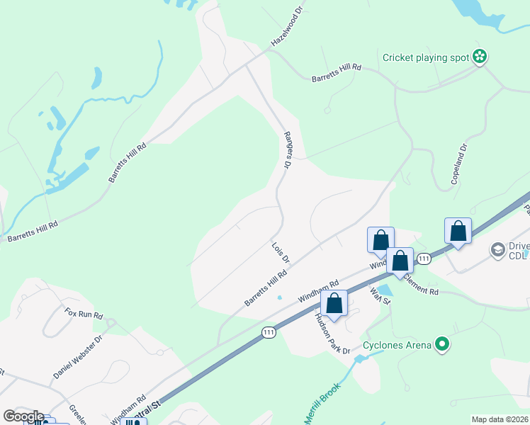 map of restaurants, bars, coffee shops, grocery stores, and more near 4 Roy Drive in Hudson