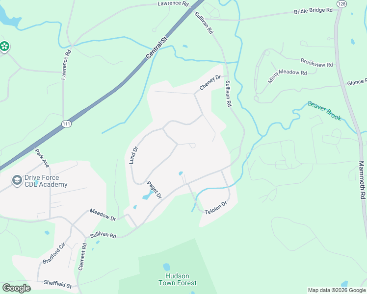 map of restaurants, bars, coffee shops, grocery stores, and more near 4 Hedgerow Drive in Hudson