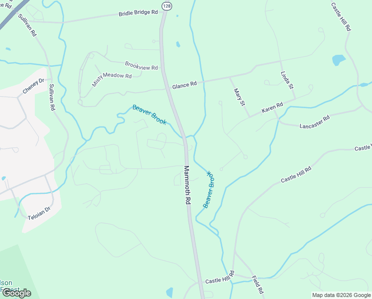map of restaurants, bars, coffee shops, grocery stores, and more near 1109 Mammoth Road in Pelham