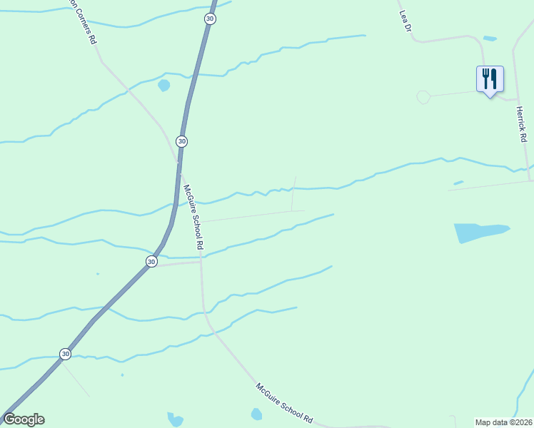 map of restaurants, bars, coffee shops, grocery stores, and more near Dare Road in Schenectady County