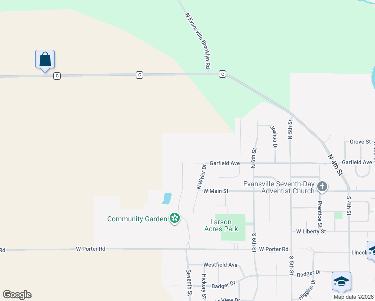 map of restaurants, bars, coffee shops, grocery stores, and more near 727 Garfield Avenue in Evansville