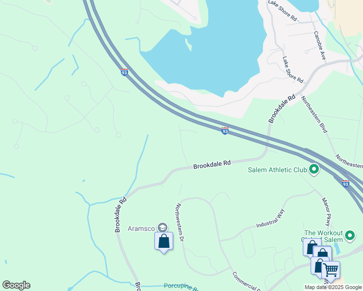 map of restaurants, bars, coffee shops, grocery stores, and more near 11 Maylane Drive in Salem